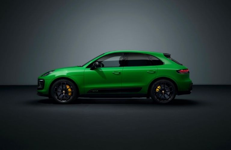 Green 2022 Porsche Macan for display