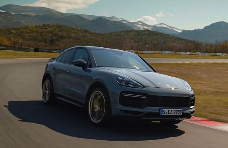 2022 Porsche Cayenne Turbo GT side and front view