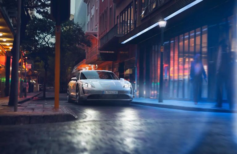 2023 Porsche Taycan 4S on a city road