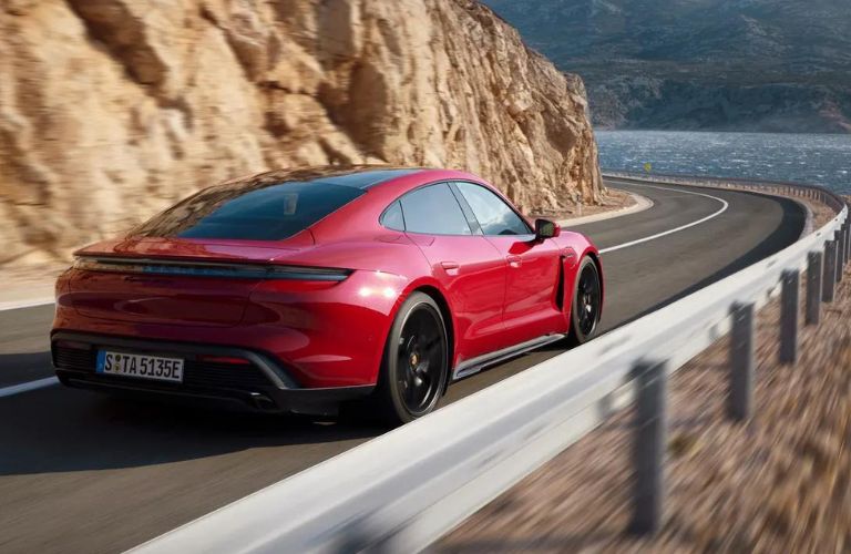 2023 Porsche Taycan on the road