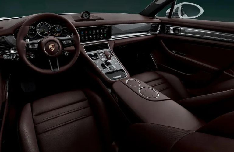 Cockpit and dashboard view of the 2023 Porsche Panamera